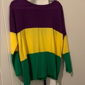 Mardi Gras piko style long sleeve